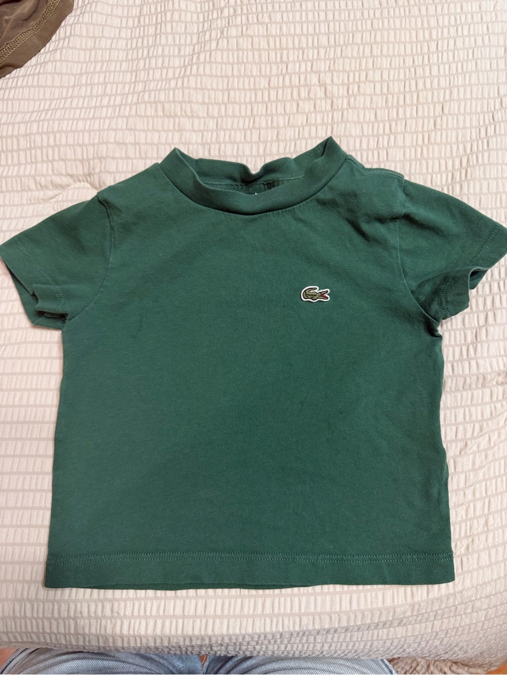 Lacoste Kids Dark Green Crocodile Logo Tee